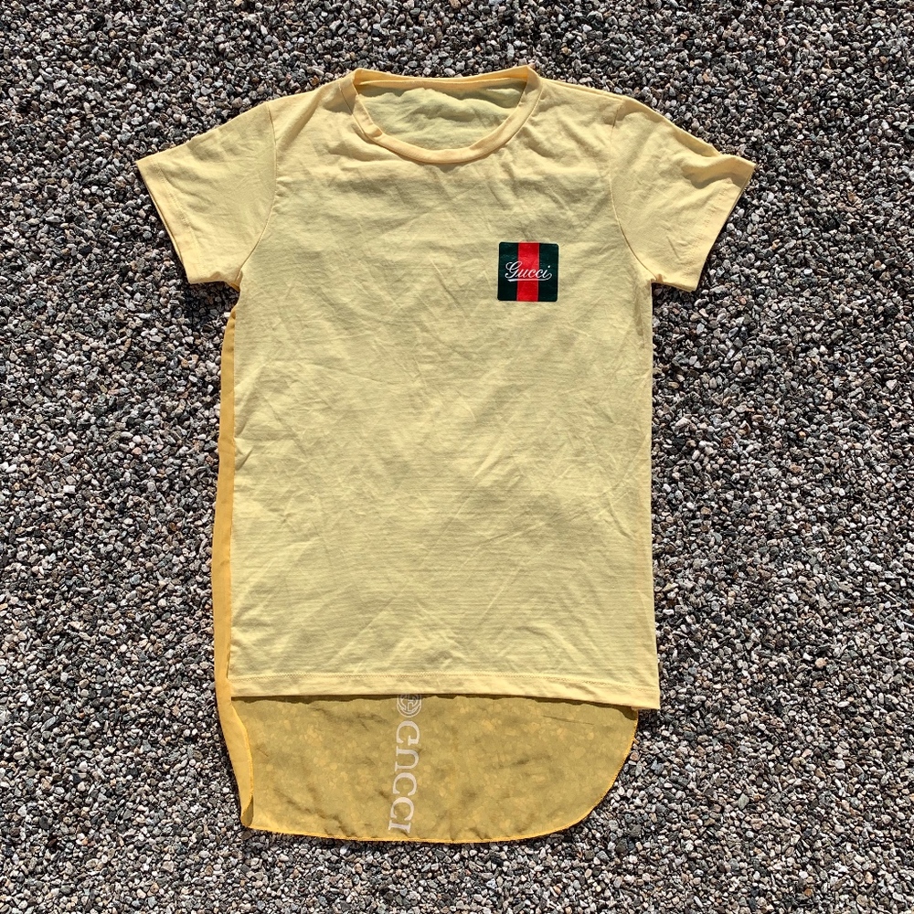 Vintage Bootleg Gucci Long Tee Blouse Double Print
